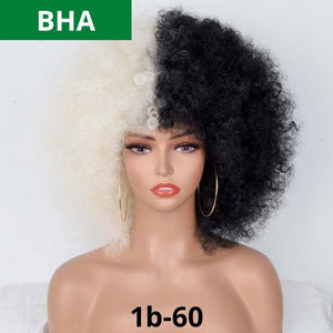 BELA HAIR AFRO - Peruca Sintética Black Power Com Franja