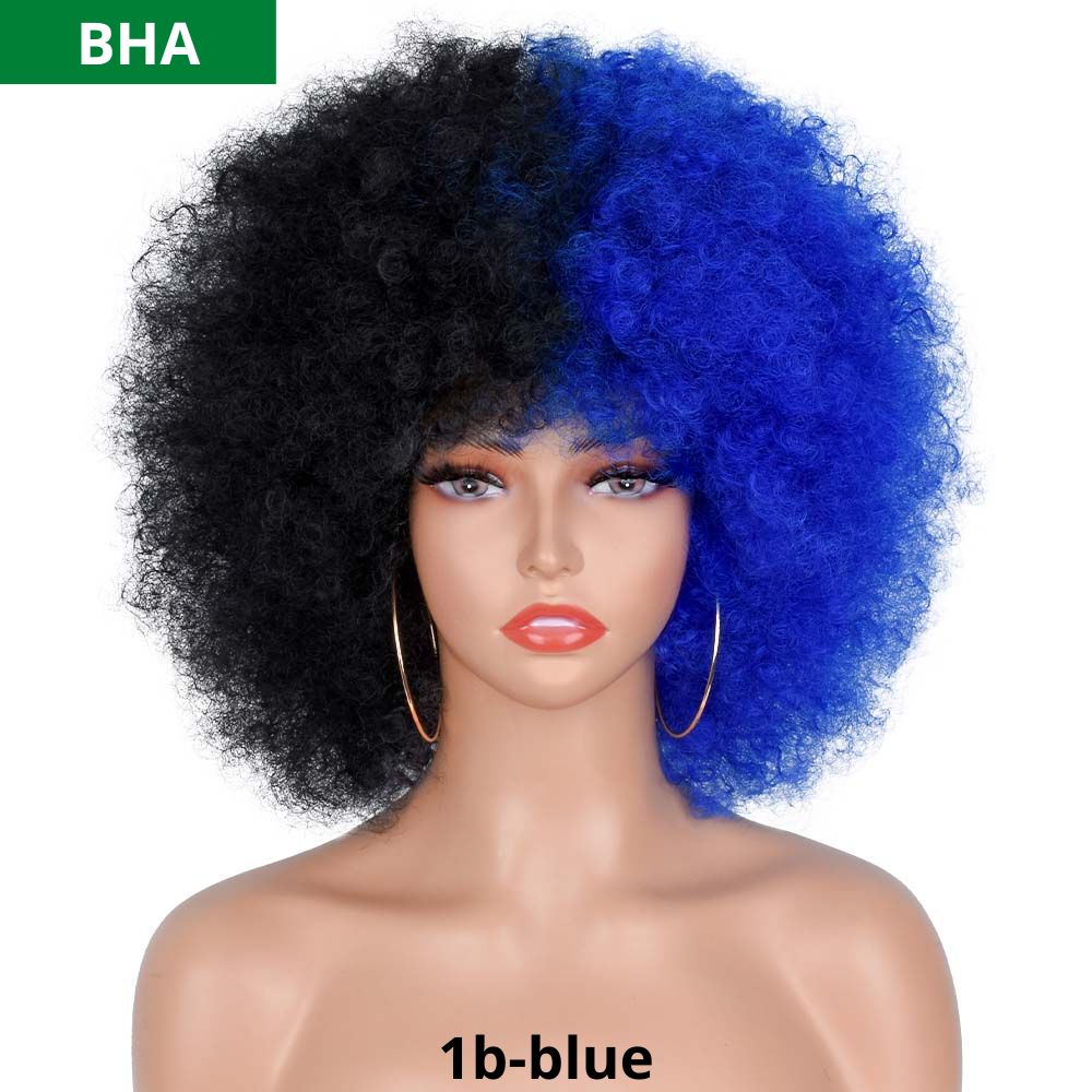 BELA HAIR AFRO - Peruca Sintética Black Power Com Franja