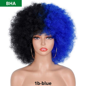 BELA HAIR AFRO - Peruca Sintética Black Power Com Franja