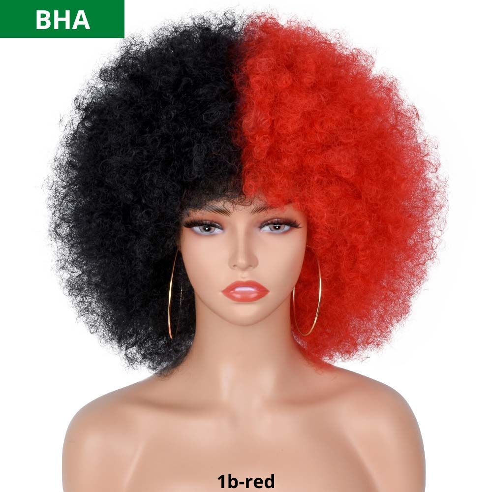 BELA HAIR AFRO - Peruca Sintética Black Power Com Franja