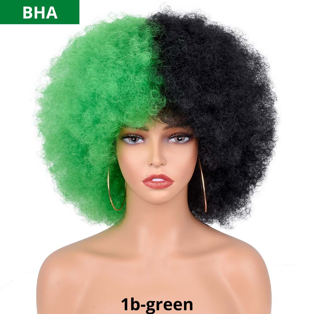 BELA HAIR AFRO - Peruca Sintética Black Power Com Franja