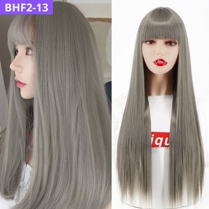 BELA HAIR FRAN 2 - Peruca Sintética Longo Liso Com Franja