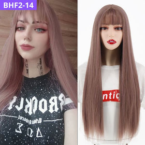 BELA HAIR FRAN 2 - Peruca Sintética Longo Liso Com Franja