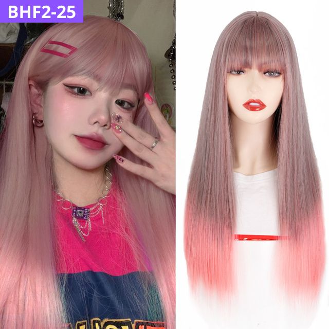 BELA HAIR FRAN 2 - Peruca Sintética Longo Liso Com Franja