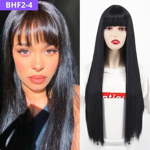 BELA HAIR FRAN 2 - Peruca Sintética Longo Liso Com Franja