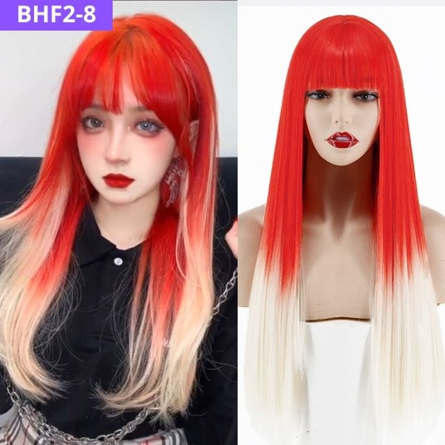 BELA HAIR FRAN 2 - Peruca Sintética Longo Liso Com Franja