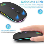 Mouse Wireless Bluetooth RGB Recarregável iMice