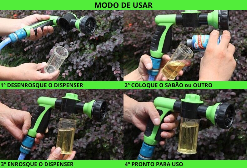 MASTER JET WASHER - Pistola Pressão Água com Dispenser Sabão