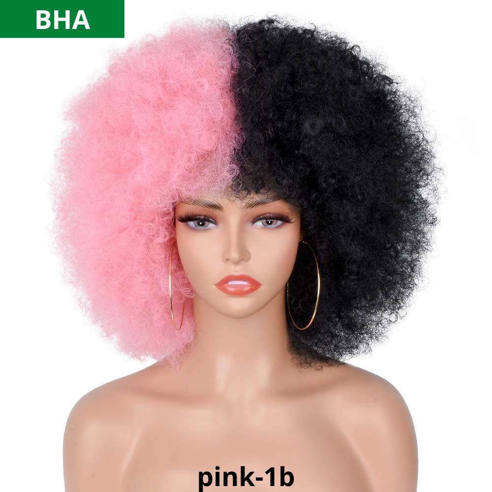 BELA HAIR AFRO - Peruca Sintética Black Power Com Franja